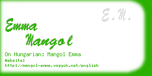 emma mangol business card